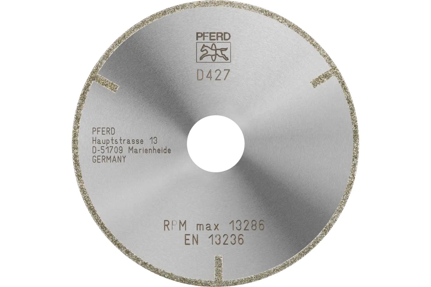 Picture of Pferd Diamond Cut-Off Wheel, 4-1/2" X 1/16" X 7/8", Very Coarse Grit D427